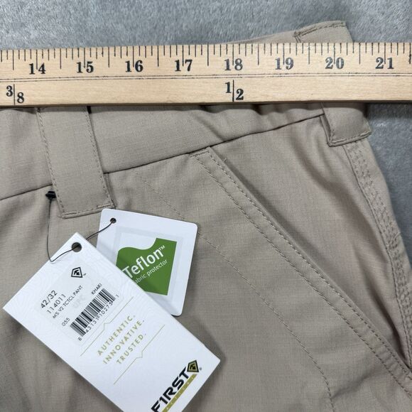 First Tactical V2 Pants Men's 42X32 Khaki Canvas Ripstop Cargo Military 114011 - Picture 5 of 14